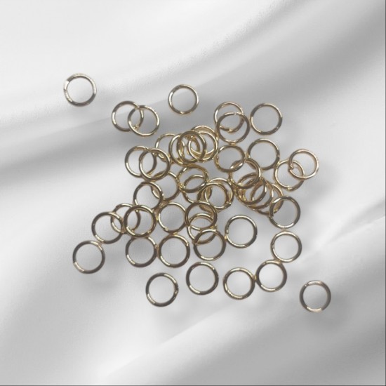 Кольцо соединительное 5мм цв. золото, цена за 10 гр